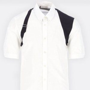 Alexander McQueen White Harness Short Sleeve Shirt - Men